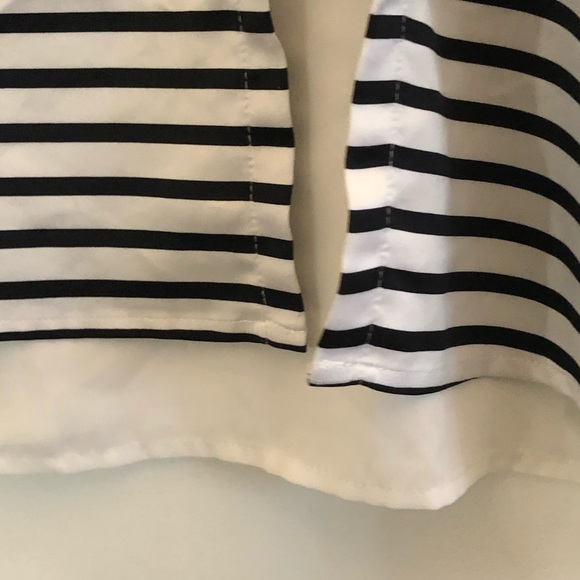 Silk Halter Stripe Split Tank Top - Picture 4 of 8